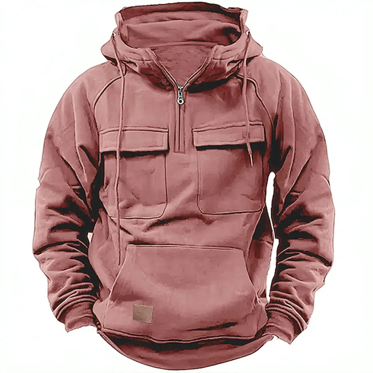 maoxiangshop Vintage Men Hoodie Sweatshirt Street Man Clothing Men's Oversized Hooded Pullover Male Retro Harajuku Solid Color Hoody