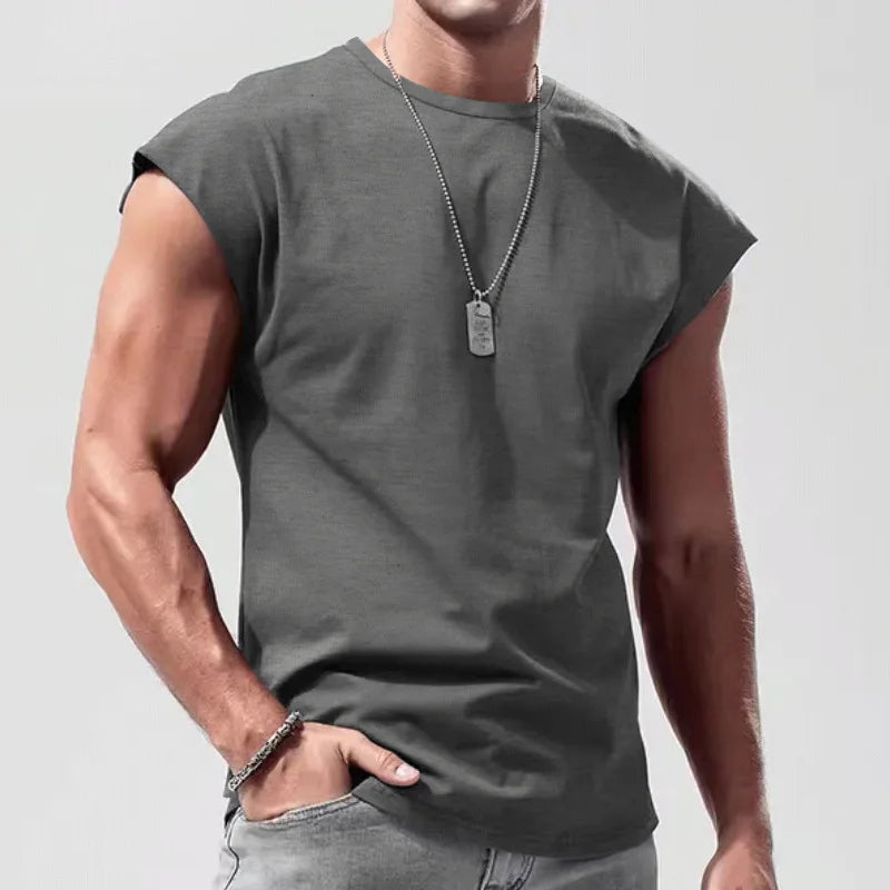 maoxiangshop Summer Men's Mesh Gym Vest Quick Dry Loose Fitness Exercise Wide shoulder Sports Sleeveless Shirt Bodybuilding Tank Top