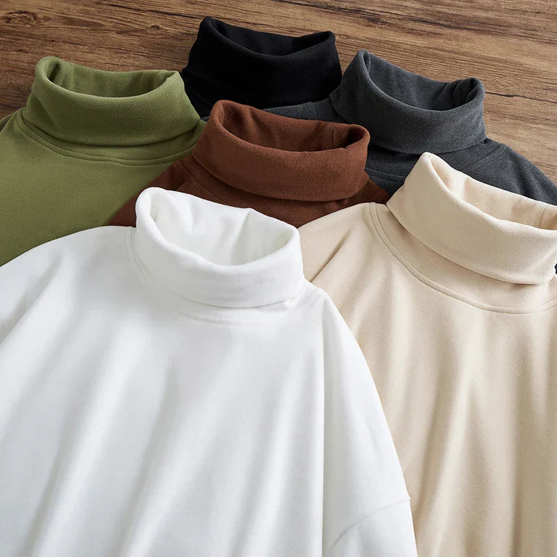maoxiangshop Casual Sweatshirts Men/Women Hoodies Pullover Streetwear Solid Turtleneck Hoodie Hip hop Basic Hoodies Oversized Clothes