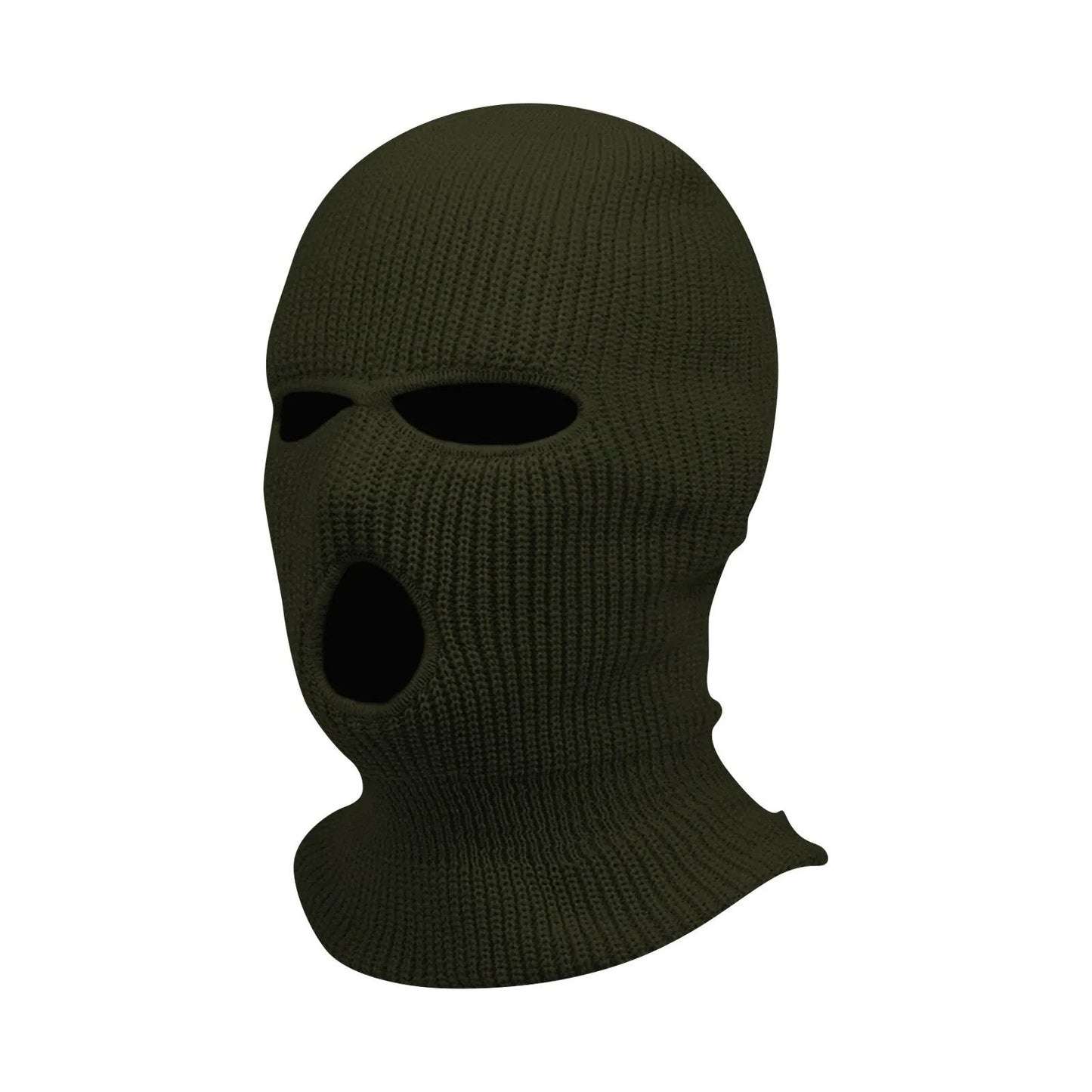 maoxiangshop Winter men's face mask, warm hood, sports scarf, skiing hat, three hole wool hat, outdoor cycling knitted pullover hat