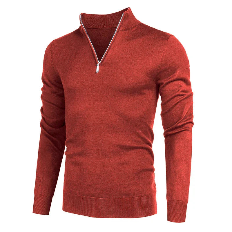 maoxiangshop Men Turtlenecks Knitwear Pullovers Sweater Long Sleeved Solid Color Hooded Male Casual Daily Warm Tops