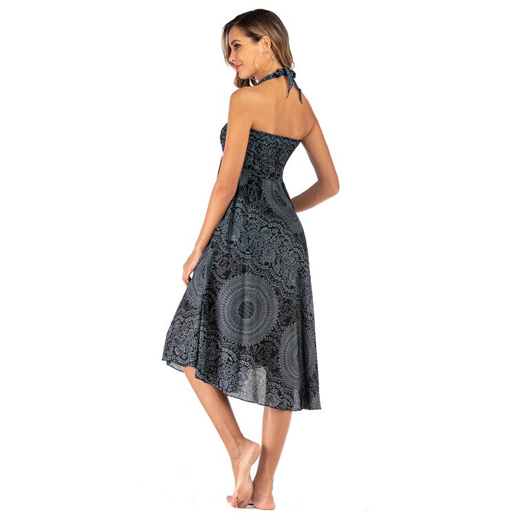 maoxiangshop Fashion Skirts Women Clothes Roupas Saia Bottom Women Skirt New Sexy Woman Long Jupe Bohemian Boho Flowers Elastic Waist Faldas