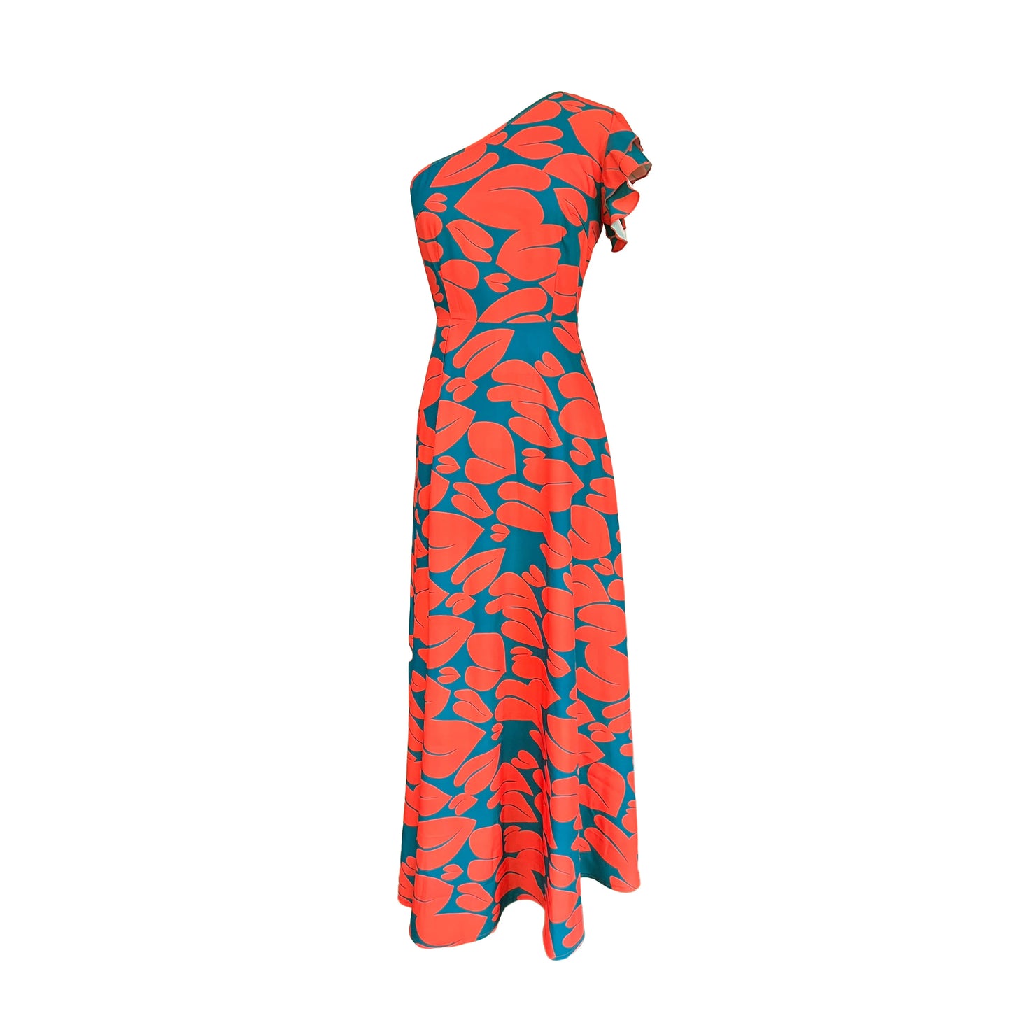 maoxiangshop Women's Elegant Floral Printed Long Dresses, Casual Strapless, A Line Dresses, Ladies Side Split, Summer