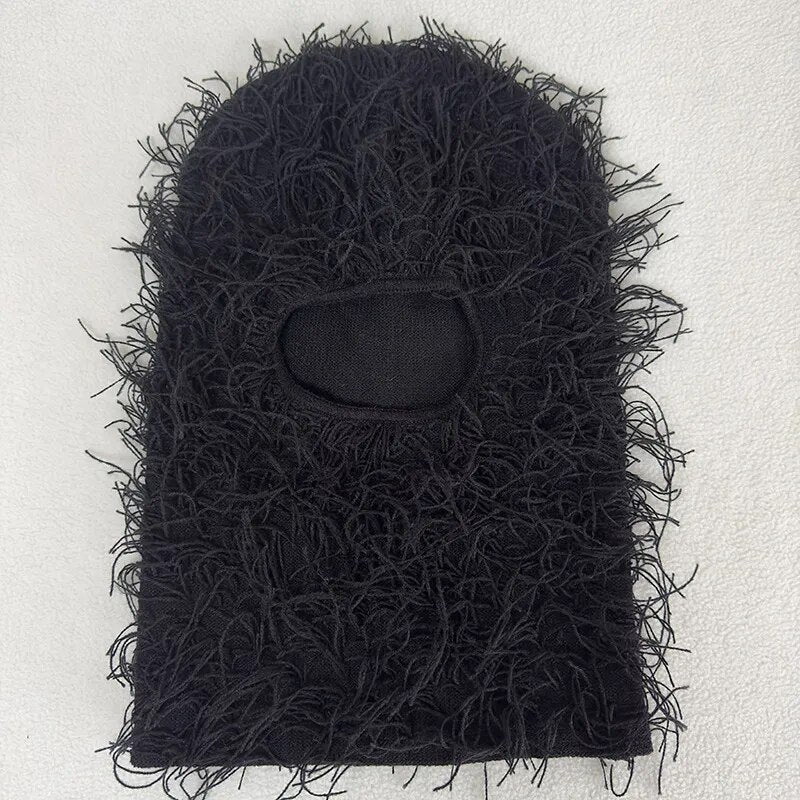 maoxiangshop Balaclava Distressed Knitted Full Face Ski Mask for Men Women Beanies Hats Skullies Camouflage Winter Warm Bonnet Windproof Hats