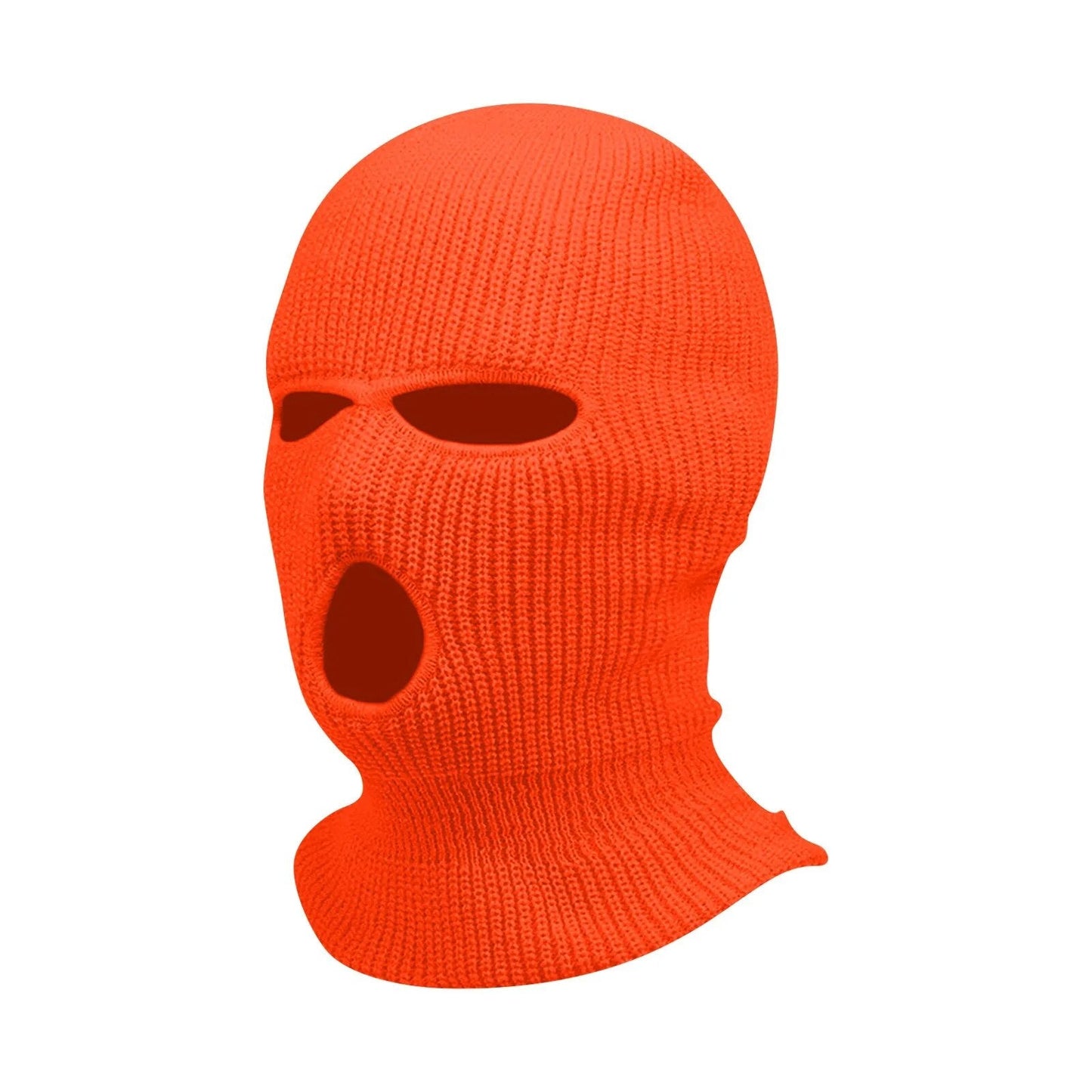maoxiangshop Winter men's face mask, warm hood, sports scarf, skiing hat, three hole wool hat, outdoor cycling knitted pullover hat