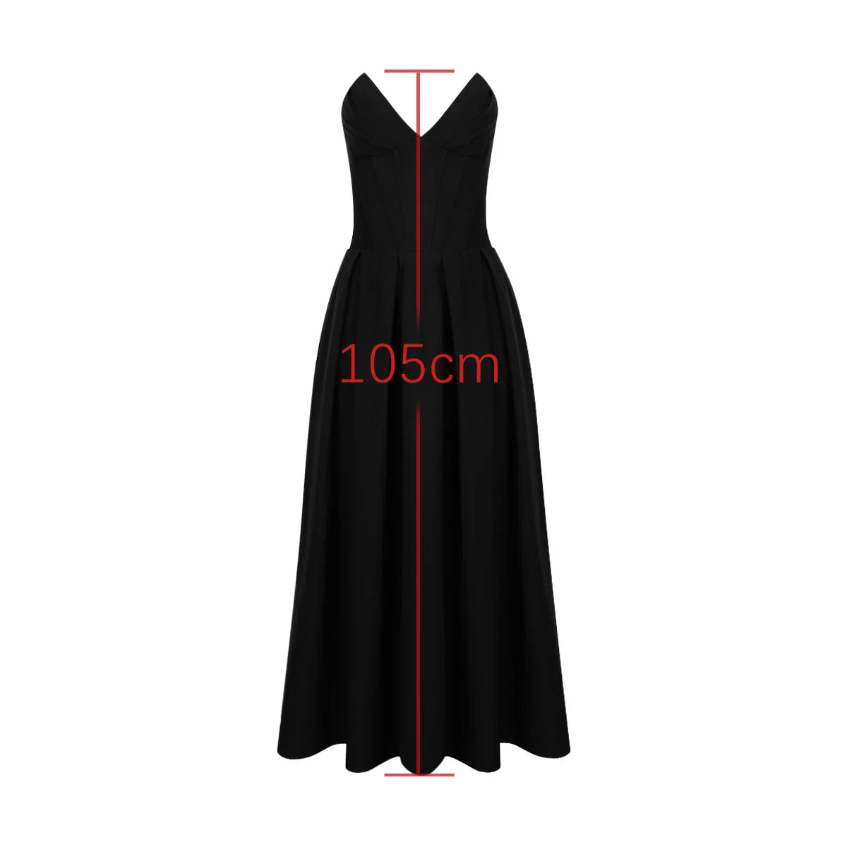 Elegant Strapless Formal Occasion Dress Summer Midi Birthday Party Dresses Red Wedding Guess Dress Women's Clothing