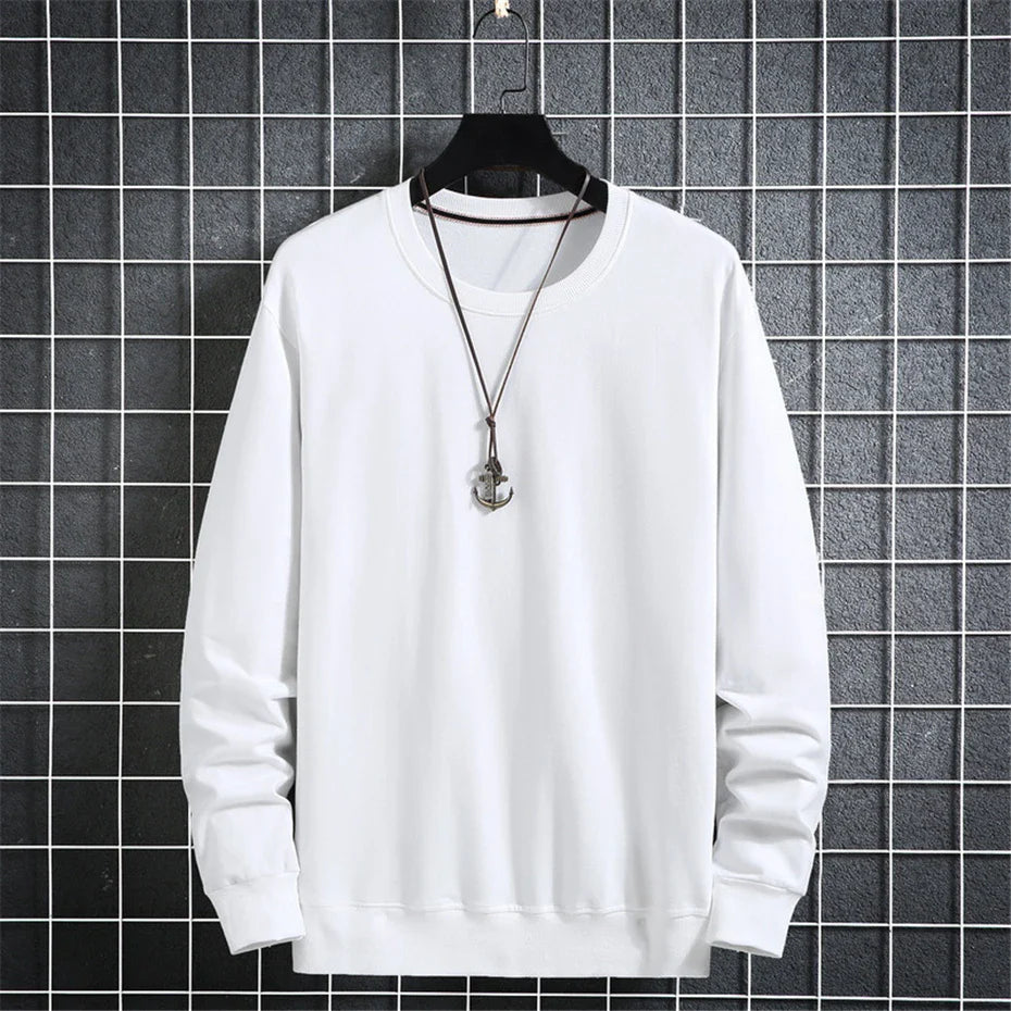 maoxiangshop Solid Color Sweatshirts Men 10XL Plus Size Sweatshirt Spring Autumn Tracksuit Men Solid Pullover Big Size 10XL
