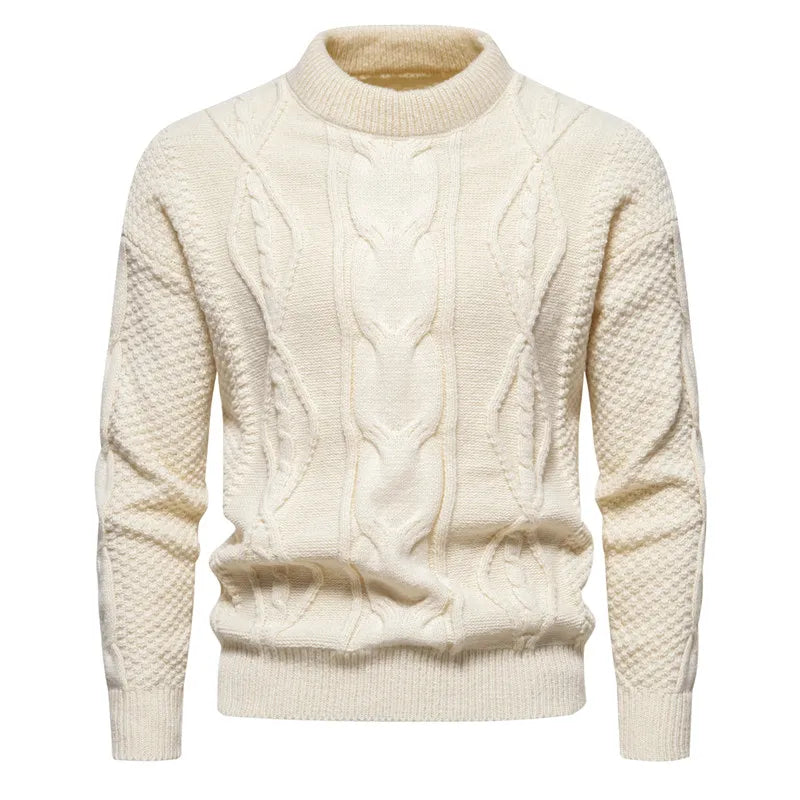 maoxiangshop Autumn and Winter New Sweaters Men's Knitted Sweater Warm Fit High Quality Pullover Sweater Men
