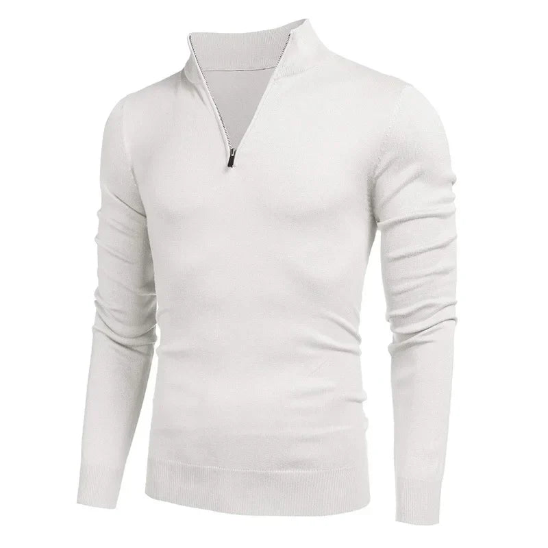 maoxiangshop Men Turtlenecks Knitwear Pullovers Sweater Long Sleeved Solid Color Hooded Male Casual Daily Warm Tops