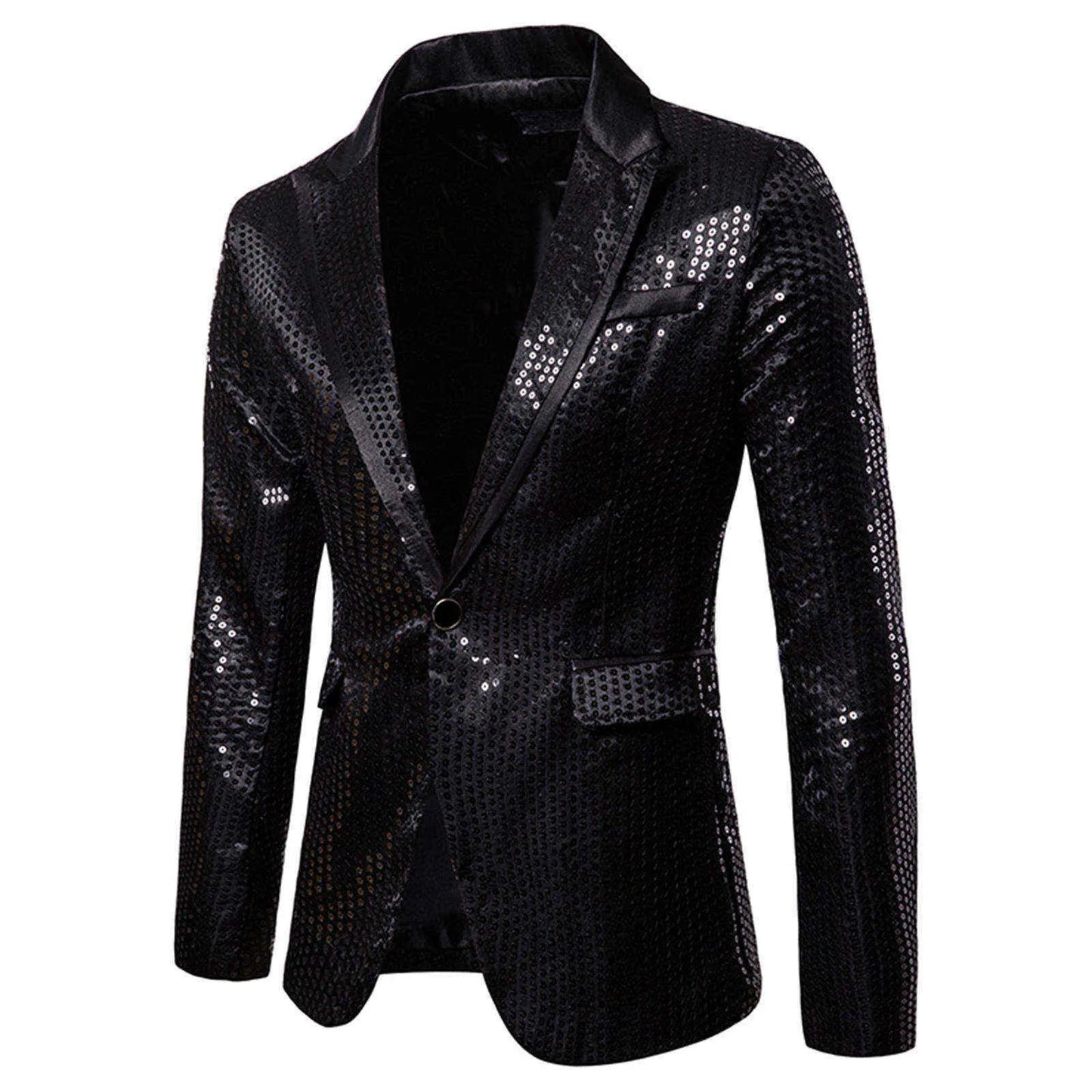 maoxiangshop WELL DRESSED MEN Shiny Gold Shiny Shiny Decorated Blazer Jacket for Men Night Club Graduation Men Suit Blazer Homme Costume Stage Wear for Singer