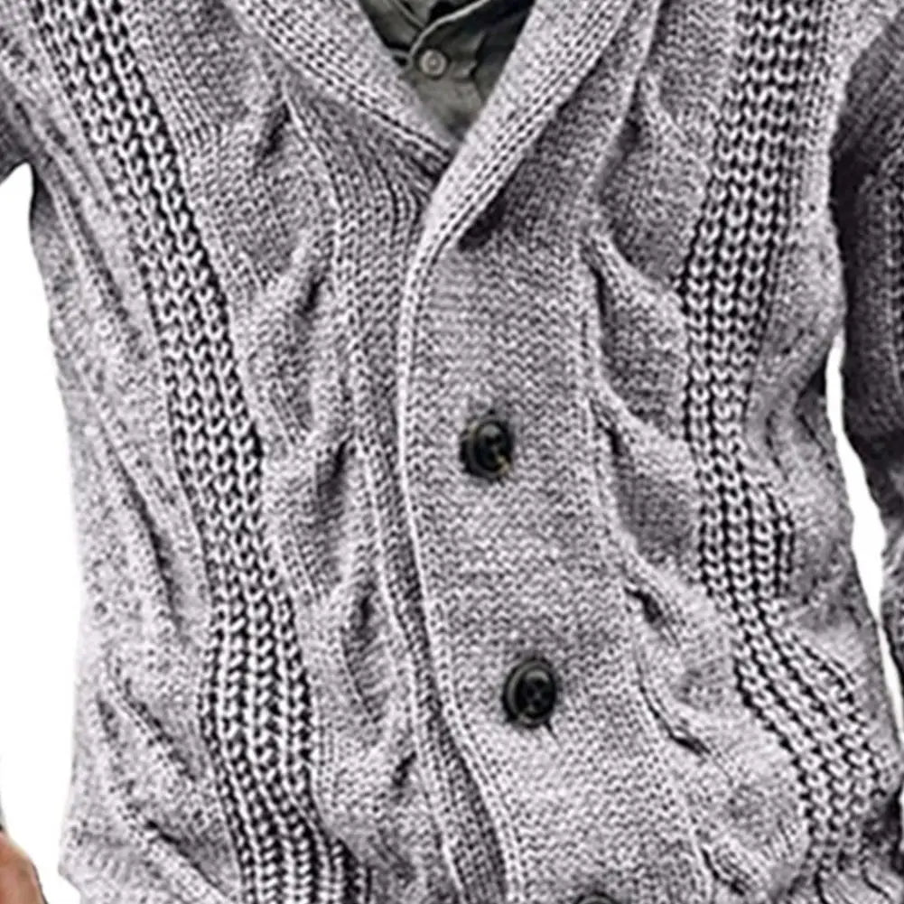 maoxiangshop Men Sweater Jacket Cotton Blend Button Closure Men Knitwear Long Sleeve Fashion Cardigan Sweater For Autumn Winter