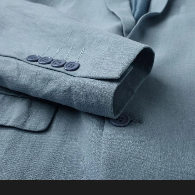 maoxiangshop Men's COTTON Linen Casual Blazer ,Slim Fit Suit Jacket,Suitable for Spring and Autumn, Polyester Lining , Plus Size M-6XL