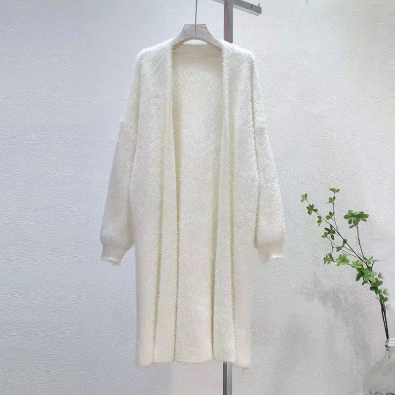 maoxiangshop Korean two piece dress elegant Knitted suit jacket mini dress for women luxury Sexy 2 piece sets white Cardigan two piece set