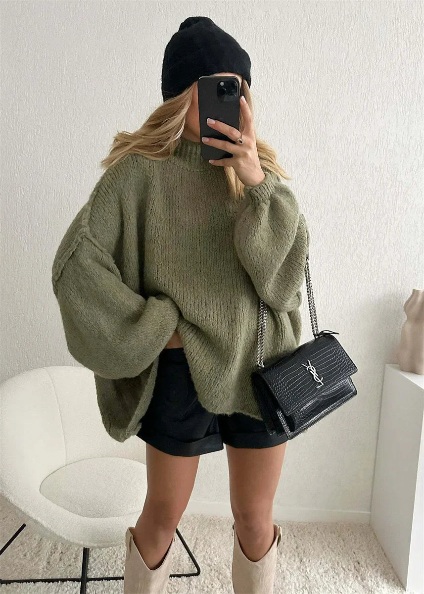maoxiangshop - Casual Cardigan Women Sweater Loose Single Breasted O-neck Fashion Sweaters 2024 Autumn Office Female All-match Top Coat