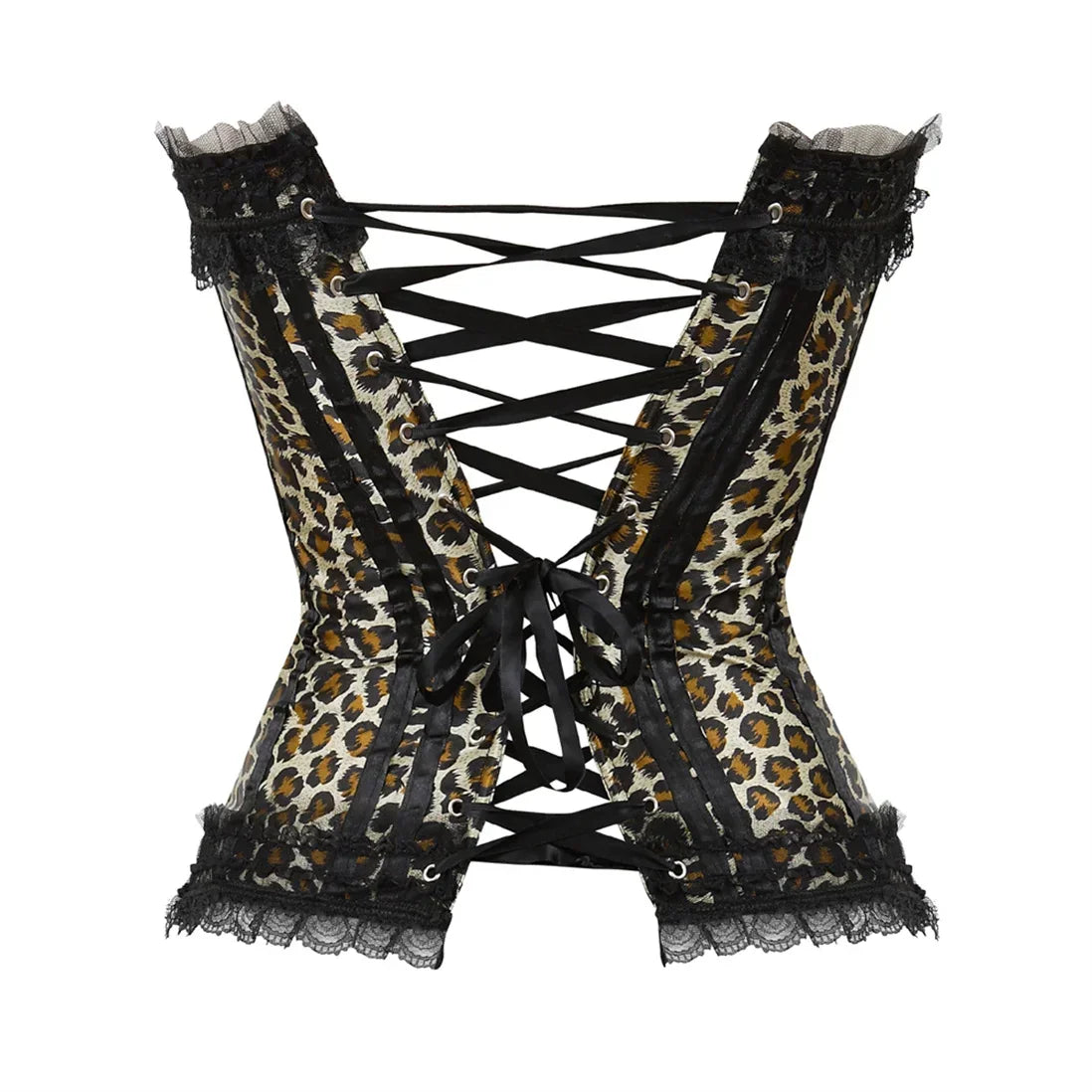 maoxiangshop - Corset Tutu Steampunk Satin Bustier Dress Burlesque Corselet Sexy Lace Up Corsage Skirt Classic Clubwear Carnival Party Costumes