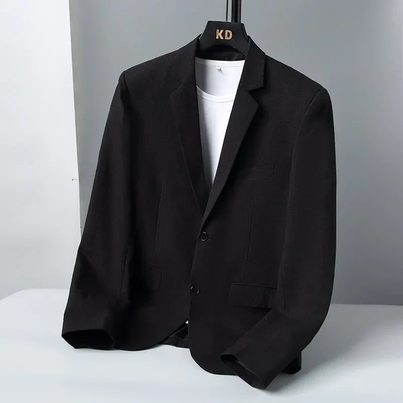 maoxiangshop Men's COTTON Linen Casual Blazer ,Slim Fit Suit Jacket,Suitable for Spring and Autumn, Polyester Lining , Plus Size M-6XL