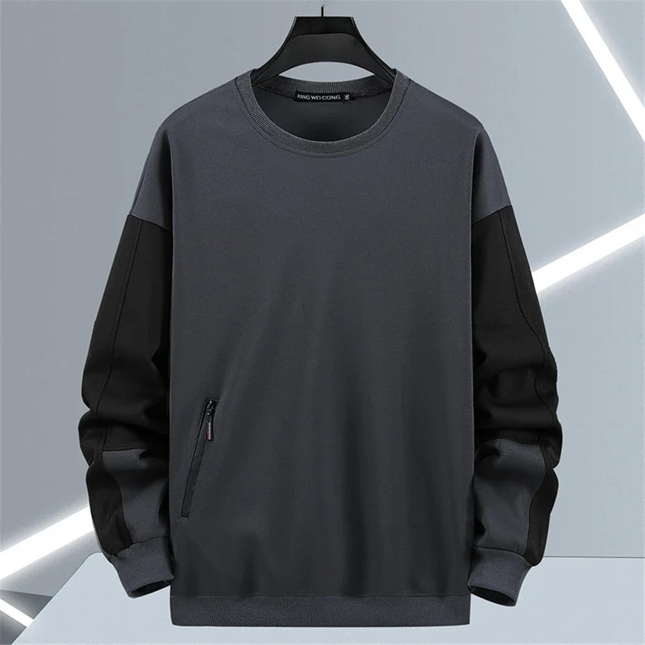 maoxiangshop Streetwear Patchwork Sweatshirt Men Plus Size 10XL 11XL Sweatshirts Spring Autumn Tracksuit Men Big Size 11XL