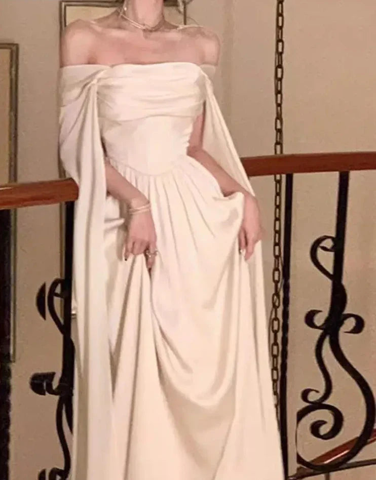 Women Elegant Wedding Evening Party White Dress Summer New Fashion Princess Formal Occasion Dresses Ladies Vestido Clothes