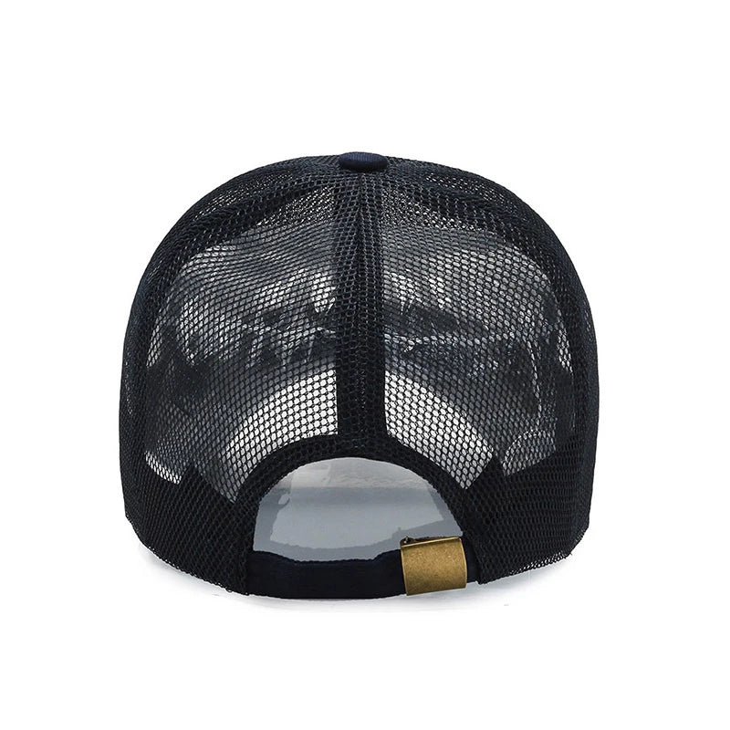 maoxiangshop Summer Full Mesh Baseball Cap Unisex Trucker Cap Trucker Caps Men Fishing Hat Quick Dry Golf Running Hat Adjustable Snapback Hat