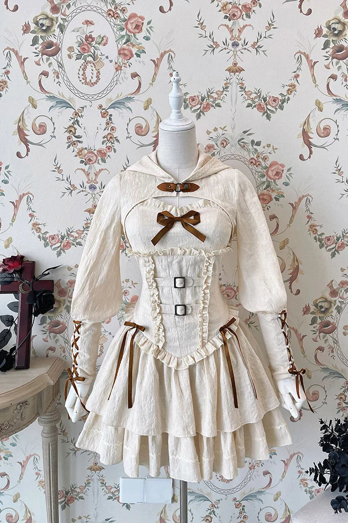maoxiangshop - Lolita Hunter Dark Gothic Waist Slimming Halter Dress