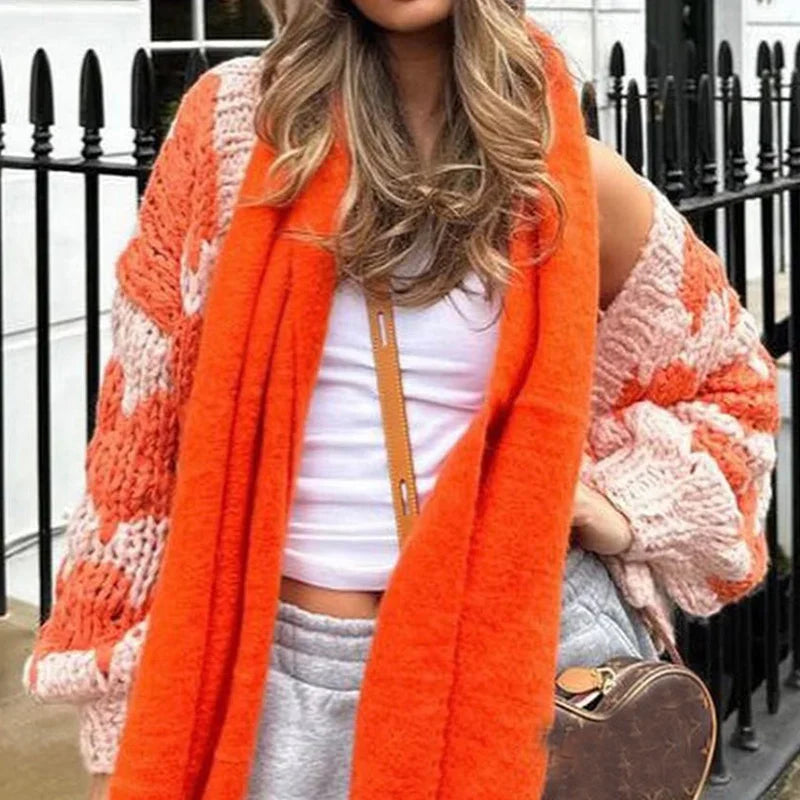 maoxiangshop - Stripe Pattern Cropped Cardigans Vintage Lantern Sleeves Knitted Sweater Aesthetic Y2k Knitwear Coat Women Autumn Outwear Street