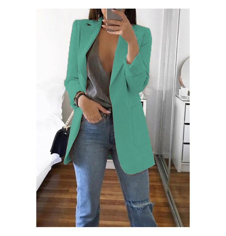 Spring and Summer New Lapel Ladies Suit Jacket Commuter Professional Office Temperament Suit Jacket Casual Jacket Office