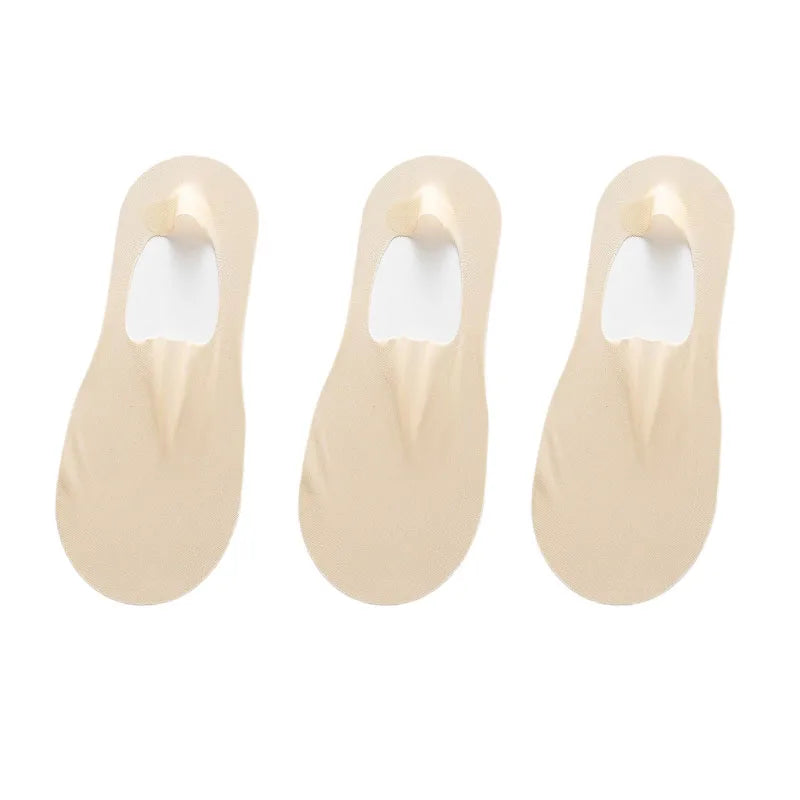 maoxiangshop 3 Pairs Men's Boat Socks Summer Ultra-thin Breathable Solid Color Sock Slippers Comfortable Soft Ice Silk Low Cut Men Sokken