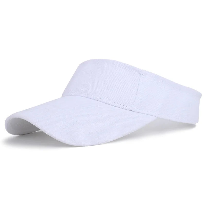 maoxiangshop Summer Sun Hats Men Women Cotton Adjustable Visor UV Protection Top Empty Solid Sport Tennis Golf Running Sunscreen Baseball Cap