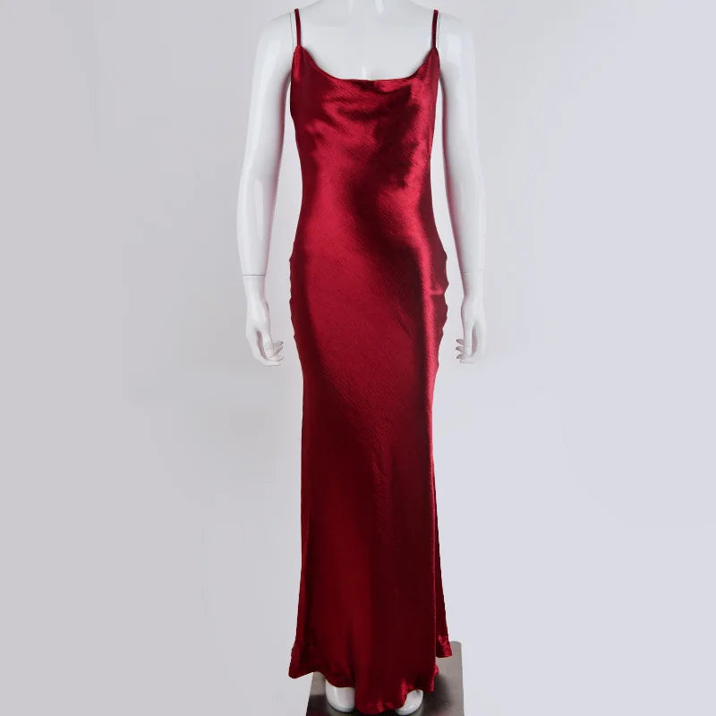 Summer Satin Bodycon Dress Women Party Dress New Arrivals Gold Draped Backless Dress Sexy Celebrity Club Night Dresses