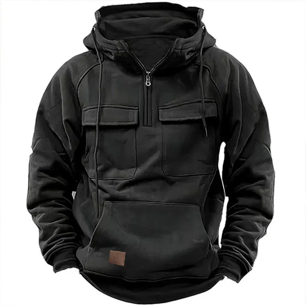 maoxiangshop Vintage Men Hoodie Sweatshirt Street Man Clothing Men's Oversized Hooded Pullover Male Retro Harajuku Solid Color Hoody