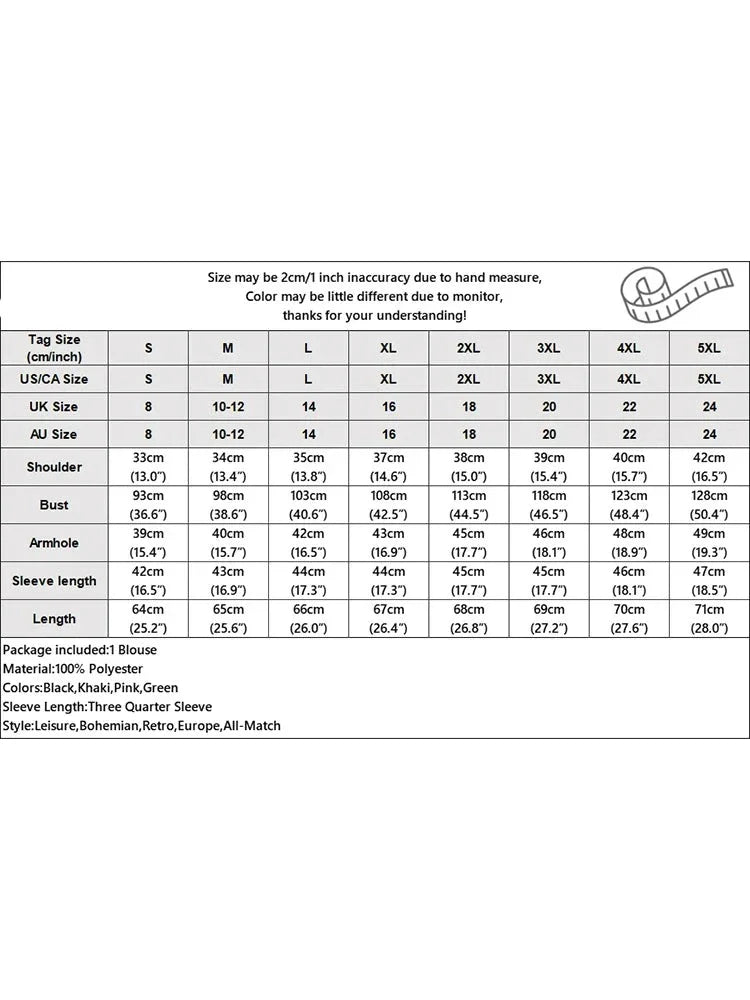 maoxiangshop Autumn Spring Women Blouses Solid Tops 3/4 Sleeved Office O-Neck Shirts Blusas Casual Streetwear Female Tunic
