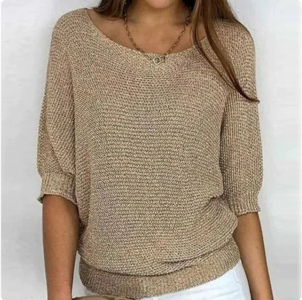 maoxiangshop Jumpers Women Purple Fall Winter Spring Sweaters Three Quarter Sleeve Sweater Jumpers Elegant Streetwear Y2k Tops Short Jumper