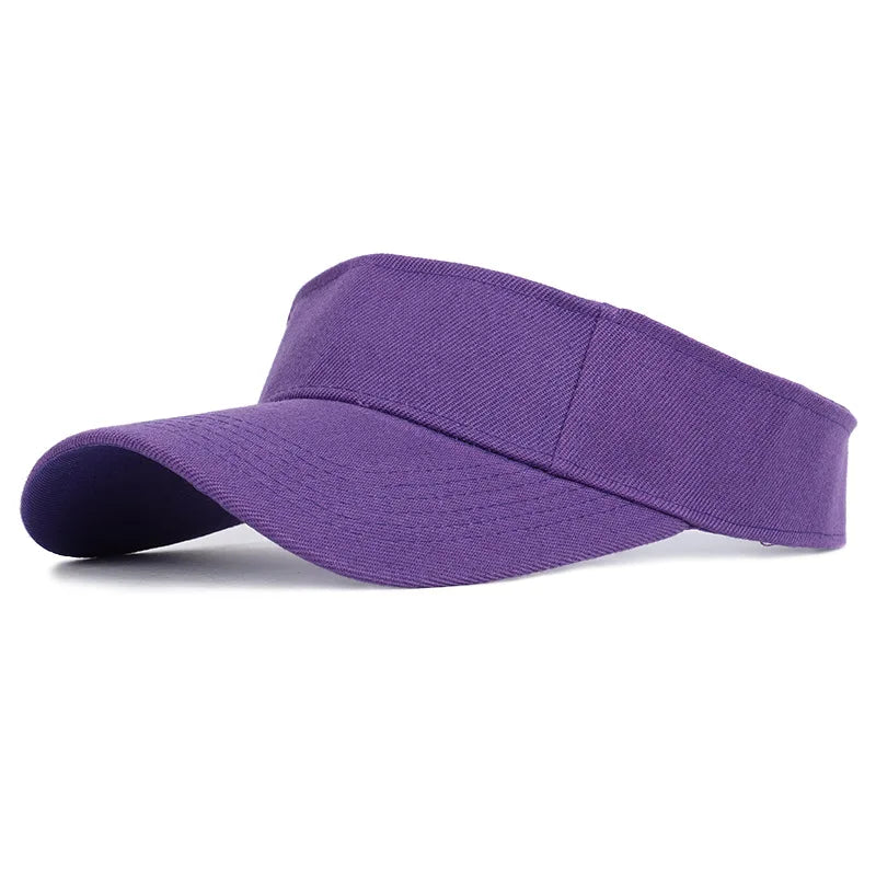 maoxiangshop Summer Sun Hats Men Women Cotton Adjustable Visor UV Protection Top Empty Solid Sport Tennis Golf Running Sunscreen Baseball Cap