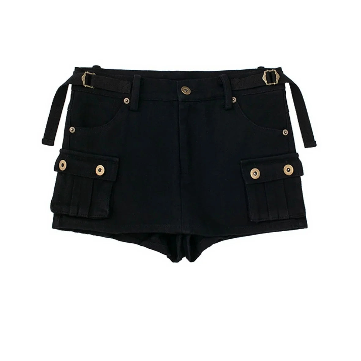 maoxiangshop Denim Cargo Mini Skirt Women Korean Style Low Waist Slim Sexy Vintage Streetwear Green Jean Skirt Y2k Girl Summer