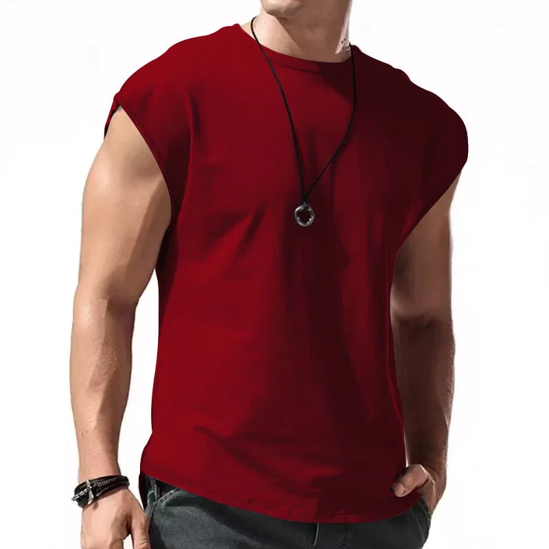 maoxiangshop Summer Men's Mesh Gym Vest Quick Dry Loose Fitness Exercise Wide shoulder Sports Sleeveless Shirt Bodybuilding Tank Top