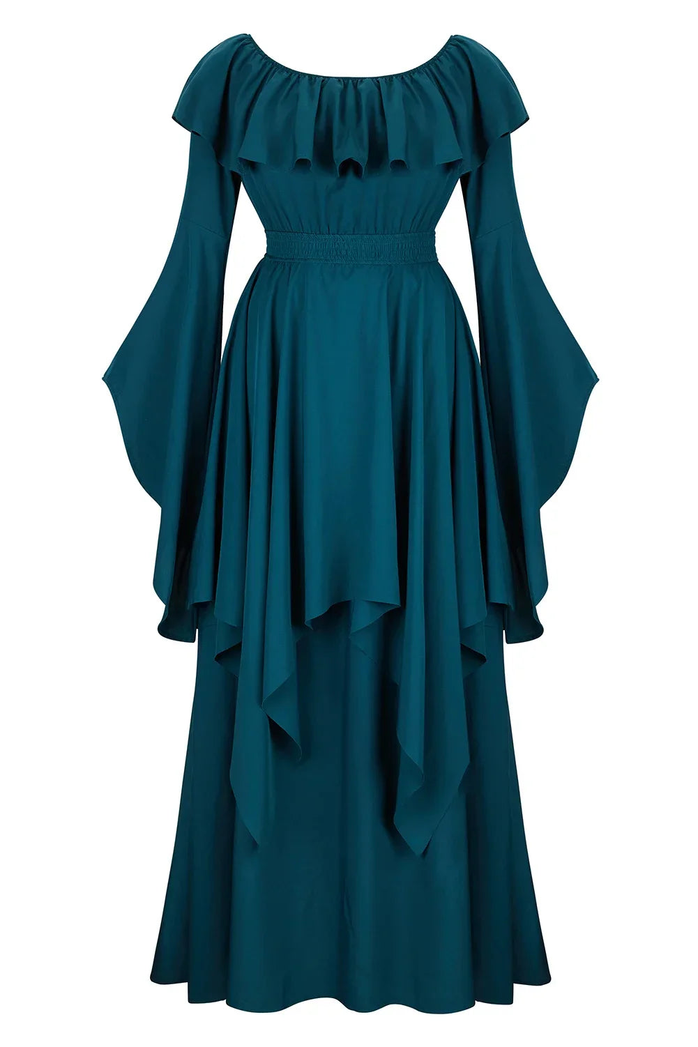 maoxiangshop - Women Irish Costumes Medieval Peasant Dress Long Sleeve Renaissance Dresses Halloween Cosplay Costumes Masquerad Party Outfits