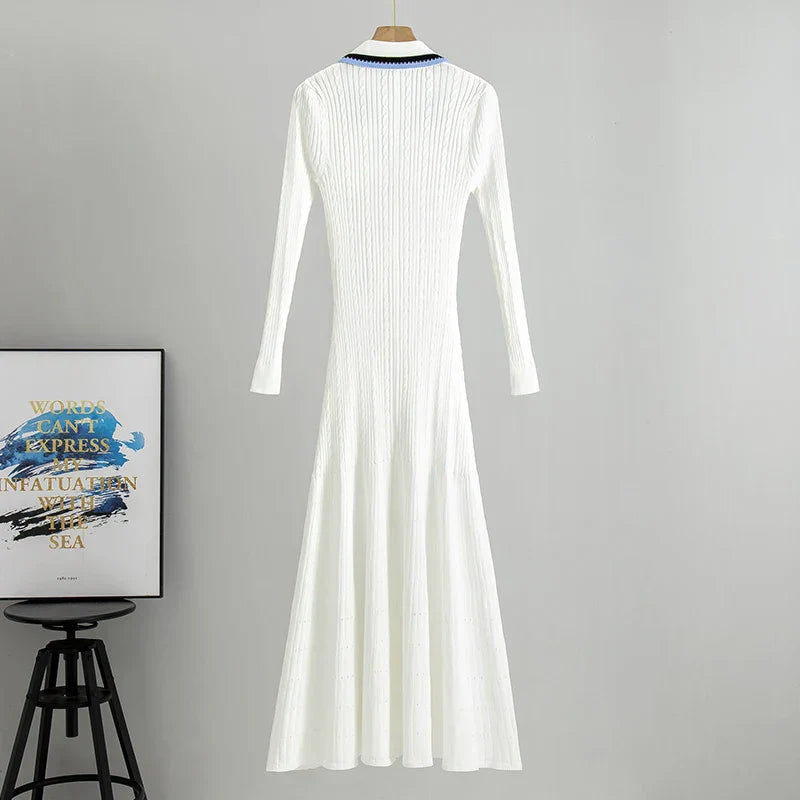 Women's Sweater Long Knit Dress Spring New In 2024 Casual Elegant Commuter Long Knitted Dress Women's Clothing