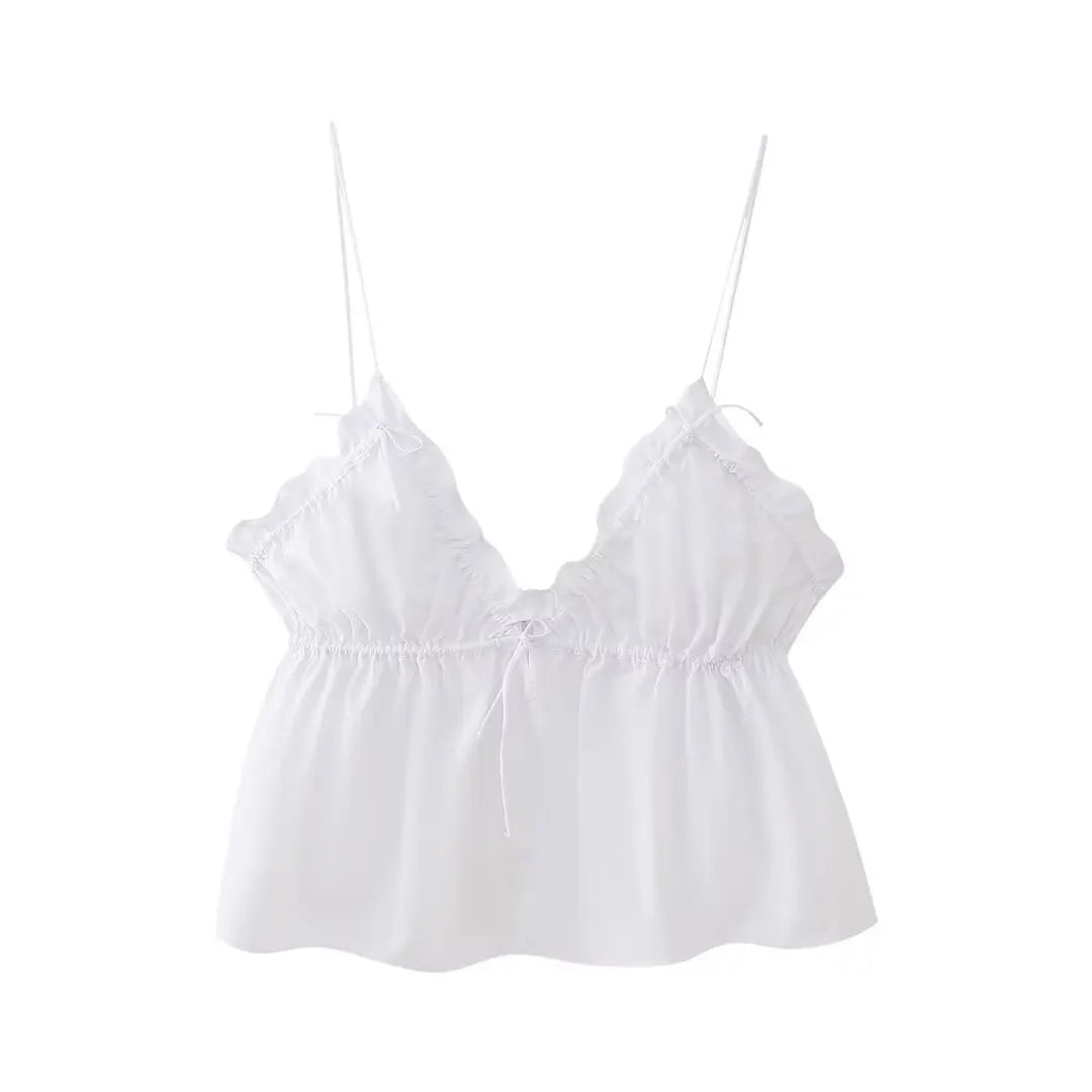 maoxiangshop-Fashion Solid Color Vest for Women Summer New Chic Female Sleeveless V Neck Tops Sexy Backless Female Vests High Street