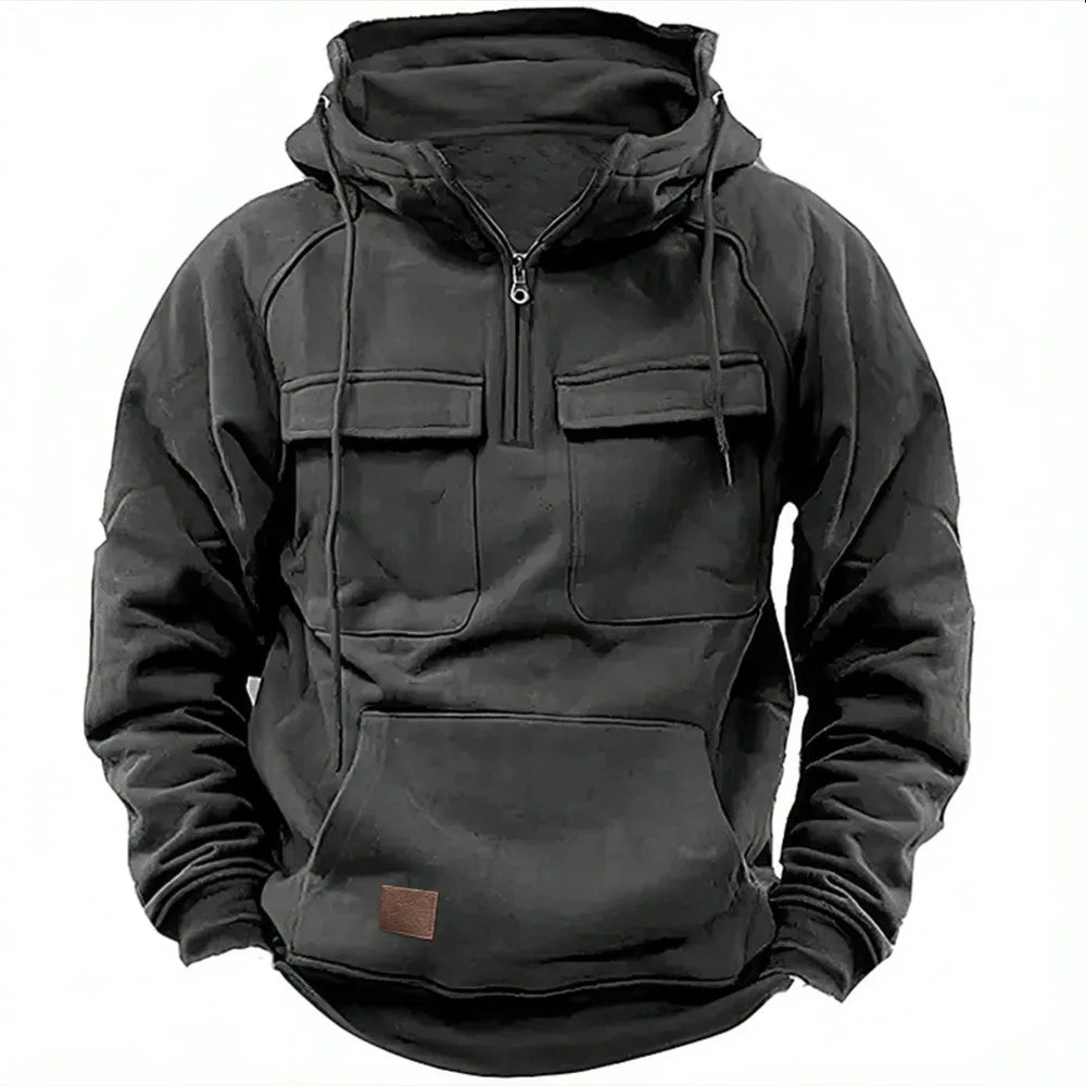 maoxiangshop Vintage Men Hoodie Sweatshirt Street Man Clothing Men's Oversized Hooded Pullover Male Retro Harajuku Solid Color Hoody