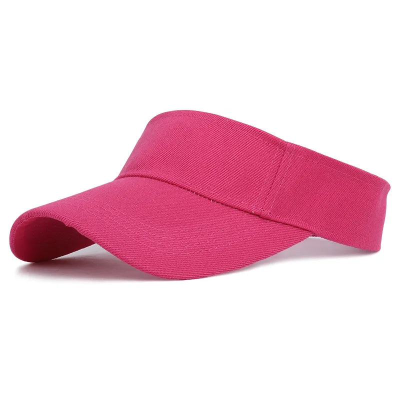 maoxiangshop Summer Sun Hats Men Women Cotton Adjustable Visor UV Protection Top Empty Solid Sport Tennis Golf Running Sunscreen Baseball Cap