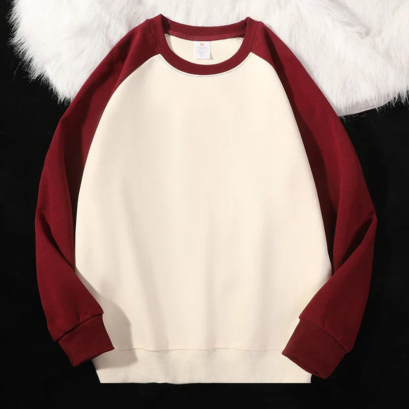 maoxiangshop 2024 Spring Autumn New Men Casual Sweatshirts Harajuku Loose Streetwear Tops O Neck Pullover Hoody Solid Mens Sweatshirts M-3XL
