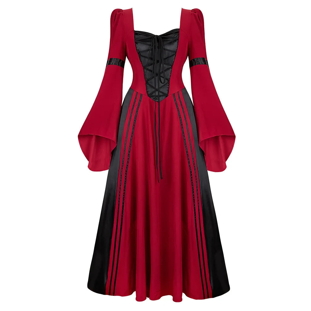 maoxiangshop - Renaissance Costumes for Women Medieval Dress Irish Halloween Costume for Women Pirate Dresses