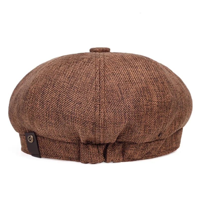 maoxiangshop New Men Casual Newsboy Hat Spring Summer thin retro beret Hat wild casual Hats unisex octagonal Cap Fashion Hip Hop Caps gorras