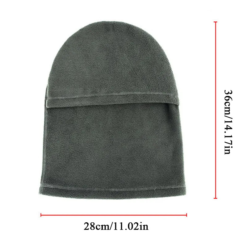 maoxiangshop Winter Polar Coral Hat Fleece Balaclava Men Face Mask Neck Warmer Beanies Thermal Head Cover Tactical Military Sports Scarf Caps