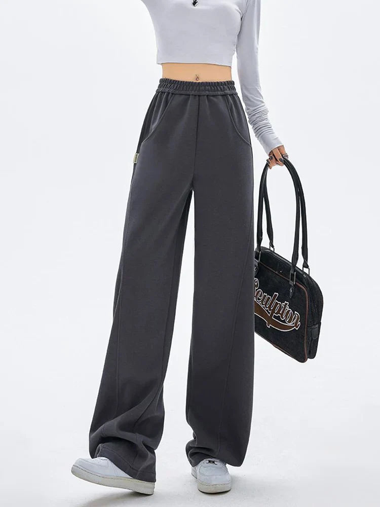 maoxiangshopJmprs Harajuku Women Streetwear Sweatpants High Waist Hip Hop Wide Leg Pants Korean Oversize Loose Bf Retro Trousers Spring New
