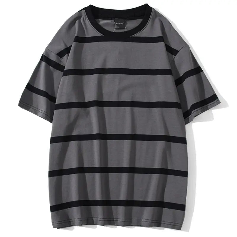 maoxiangshop Mew Men T Shirt Color Block Print 3 Color Optional Tee Shirts Simple High Street Basic All Match Cargo Tops Mens Streetwear