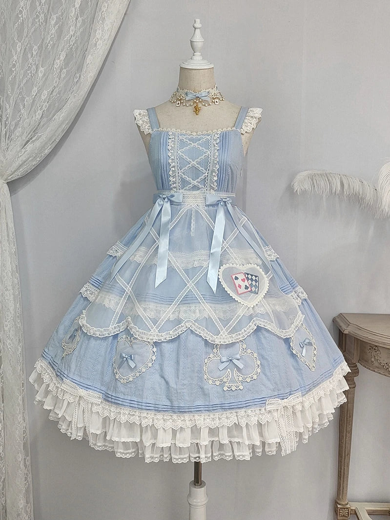 maoxiangshop - Lolita Alice Lace Bow Camisole Dress
