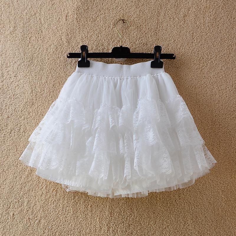 maoxiangshop Elastic Gothic Skirt Women Black Mesh Detail Petticoat Sexy Mini Tulle Skirts Party Club Wear Dancer