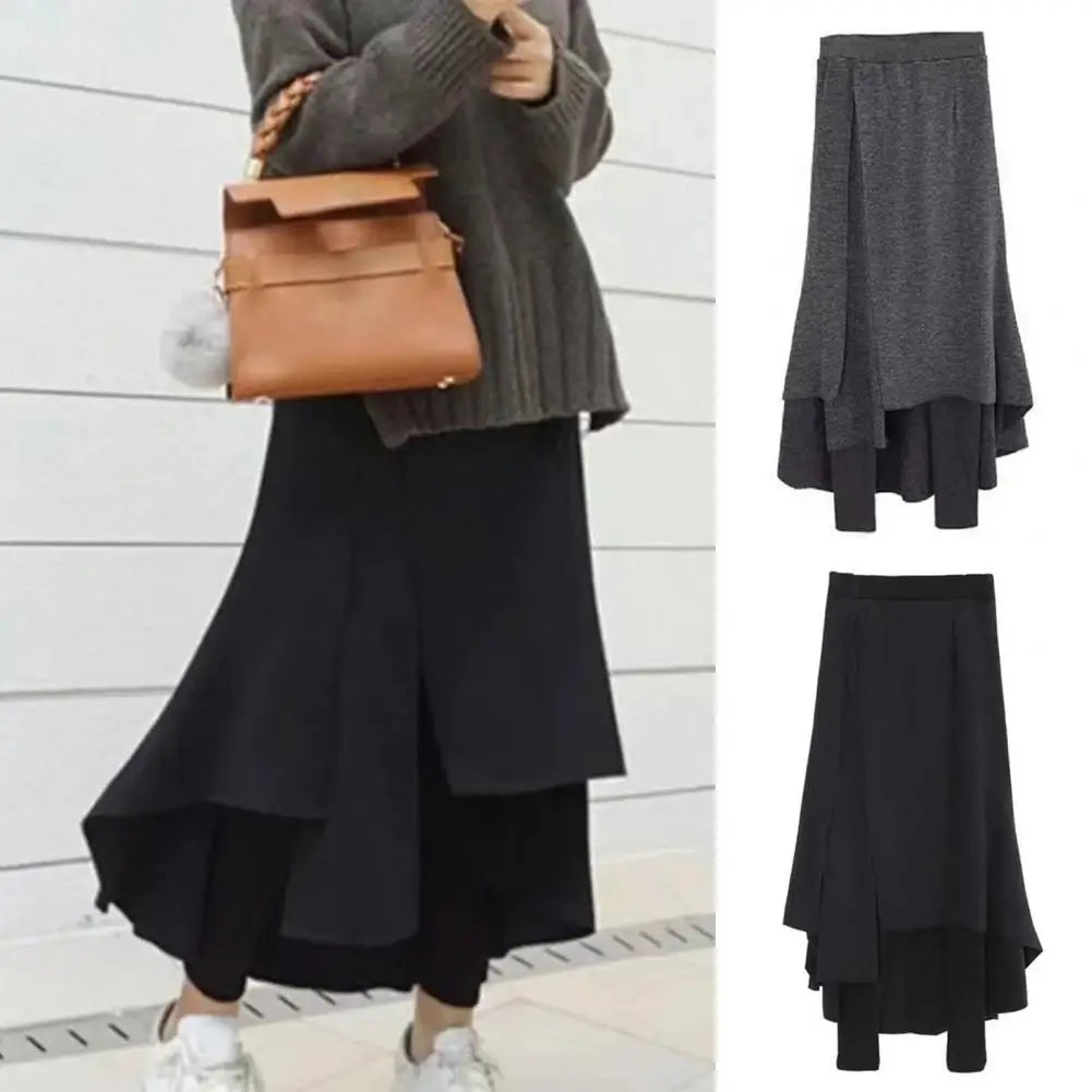 maoxiangshop Fleece Leggings Women Skirts Pants Culotte Autumn Winter Plus Size Clothes Chubby Thermal Tights Leggins Skort Korean Casua