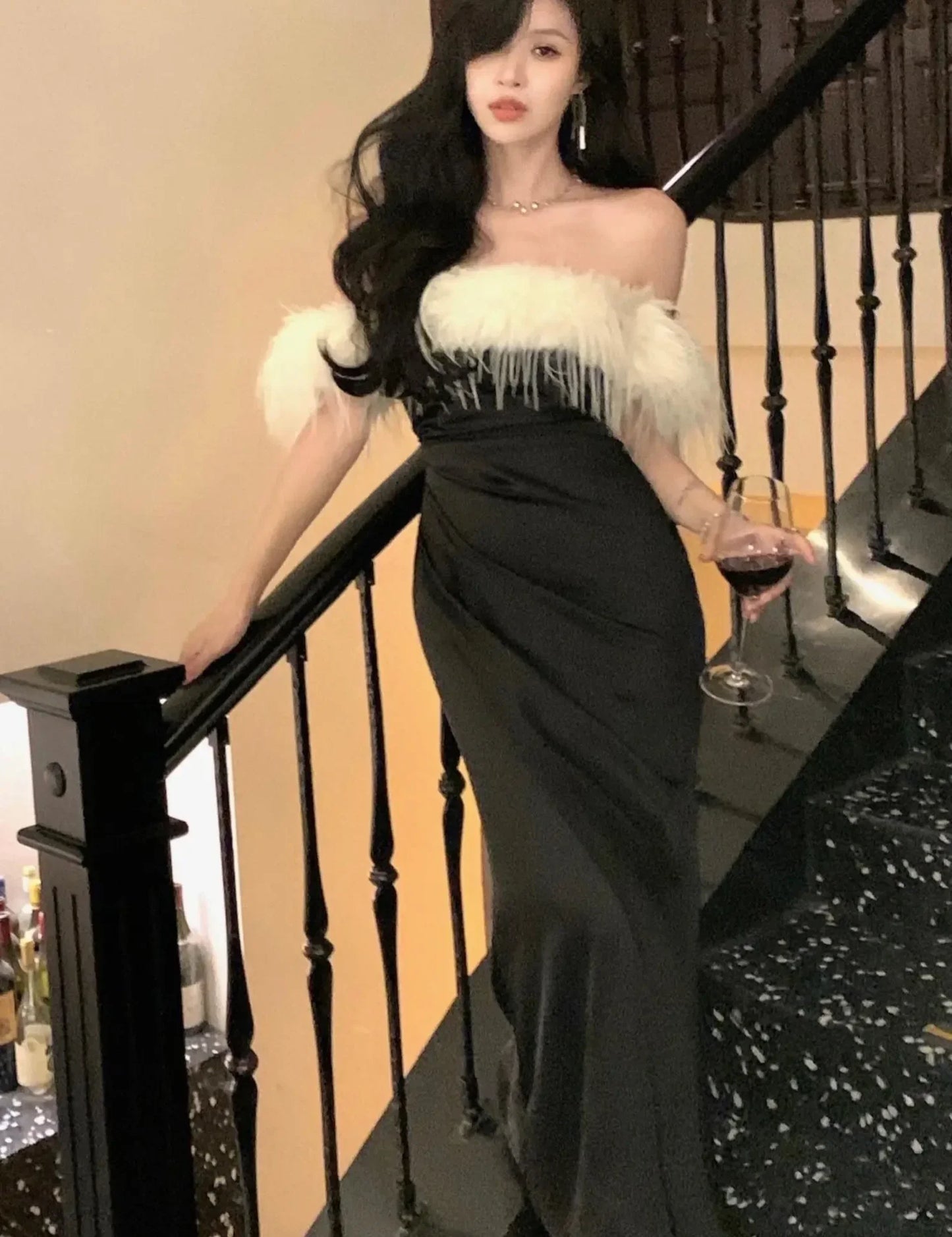 France Vintage Luxury Wedding Formal Occasion Dresses Women Autumn New Sexy Bodycon Bandage Party Robe Female Winter Clothes